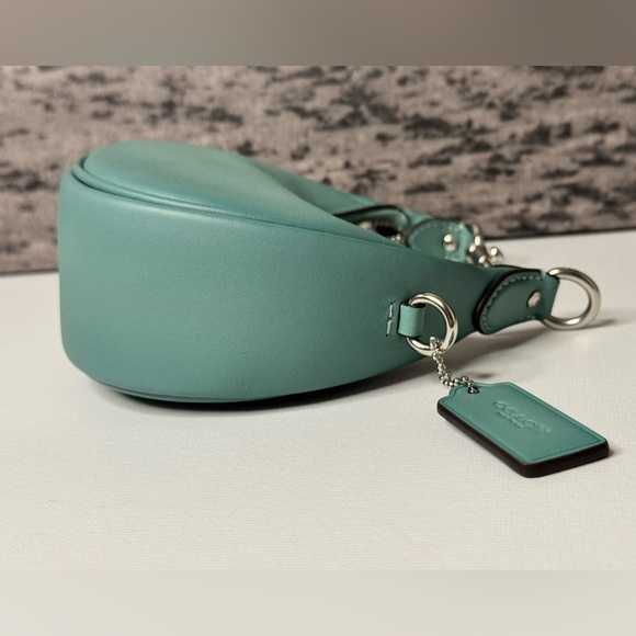 New Coach Jonie Mini Bag in Glovetanned Leather Aquamarine / Silver CR508 - Picture 14 of 15